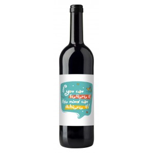 Persona lized red wine with...