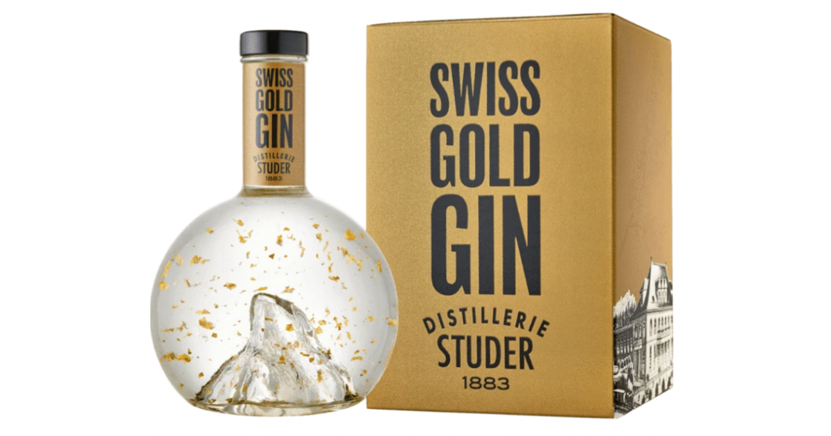 Studer Swiss Gold Gin mit 24 Karat Goldflitter (70cl)